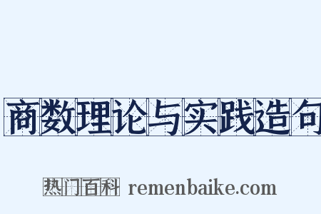 商数理论与实践造句是什么意思的图片
